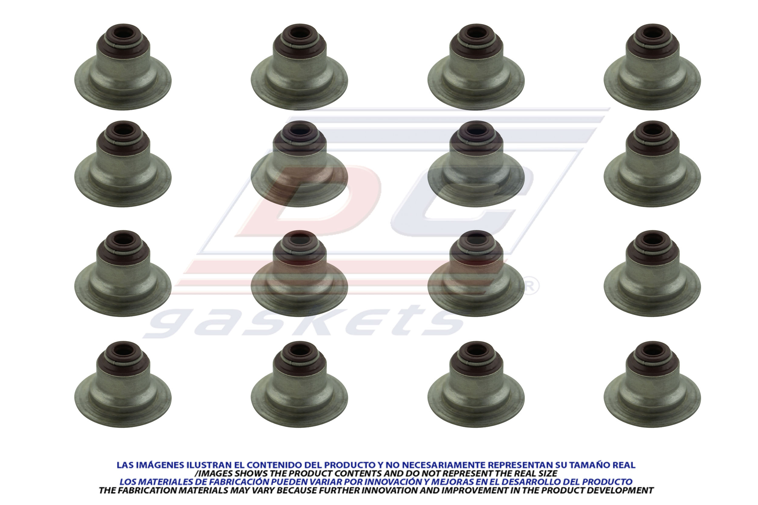 SELLOS DE VALVULA DC GASKETS CHEVROLET AVEO L4 1.6 2008-2012 DOHC VIN 6E-TEC,DAEWOO/PONTIAC/CHEVROLET